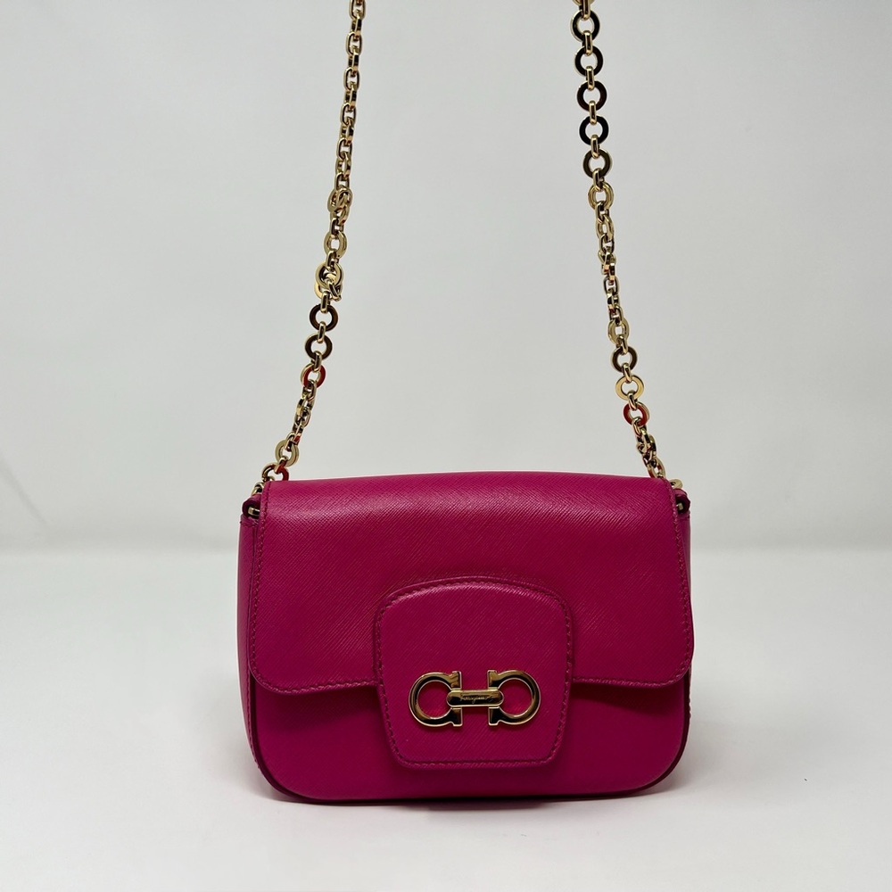 Salvatore Ferragamo Mini Cross Body bag in Fuchsia Pink